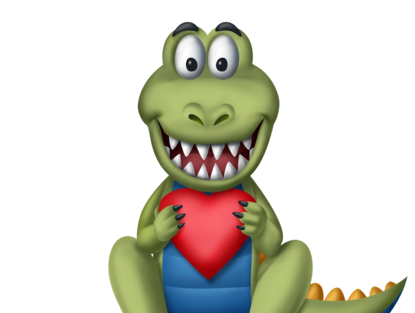 Dino with a heart